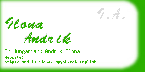 ilona andrik business card